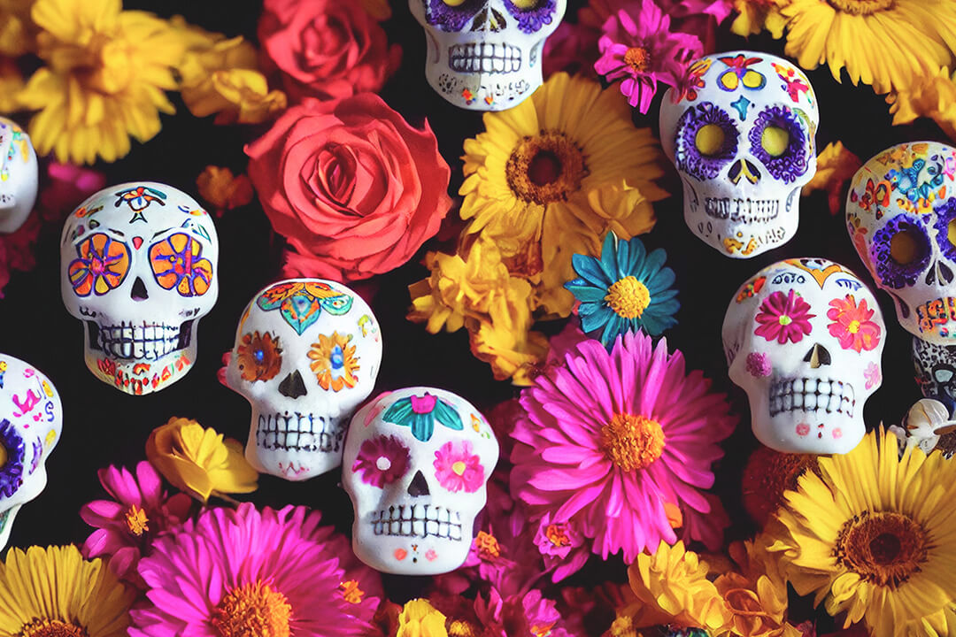 Calaveras de azúcar del Día de los Muertos